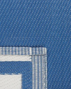 Discount Beliani Ulkomatto Sininen 120 X 180 Cm Etawah