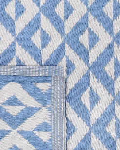 Store Beliani Ulkomatto Vaaleansininen 120 X 180 Cm Bihar