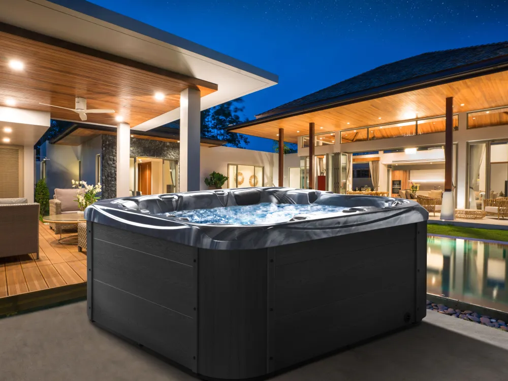 Kylpy- & Poreammeet<Beliani Ulkoporeallas Led-Valot Grafiitinharmaa 200 X 200 Cm Lastarria