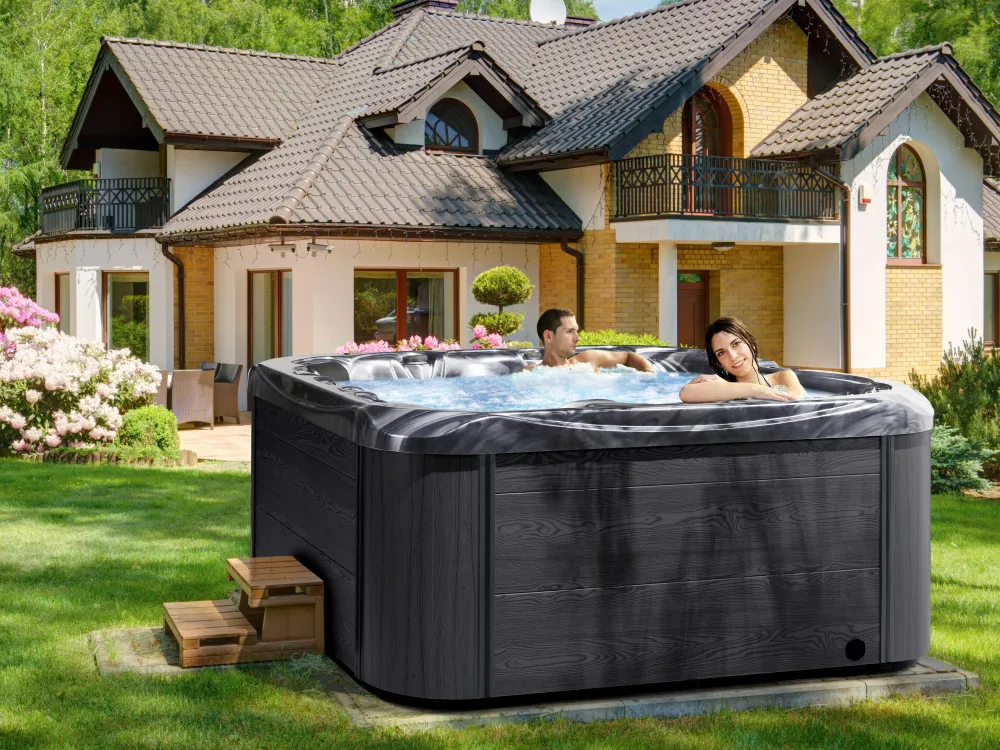 Kylpy- & Poreammeet<Beliani Ulkoporeallas Led-Valot Grafiitinharmaa 200 X 200 Cm Lastarria