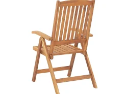 Outlet Beliani Ulkoruokailuryhma 6-Istuttava Akaasiapuinen Luonnonvalkoisilla Pehmusteilla Java