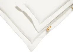 Outlet Beliani Ulkoruokailuryhma 6-Istuttava Akaasiapuinen Luonnonvalkoisilla Pehmusteilla Java