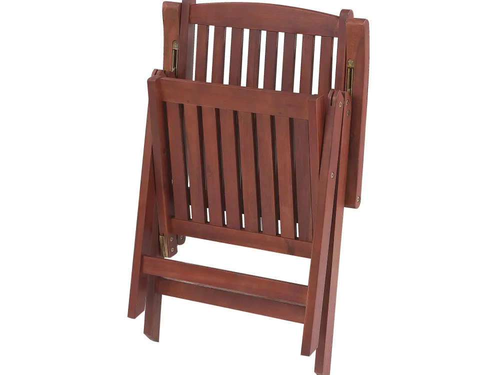 Flash Sale Beliani Ulkoruokailuryhma 6-Istuttava Akaasiapuinen Terrakotan Varisilla Pehmusteilla Toscana