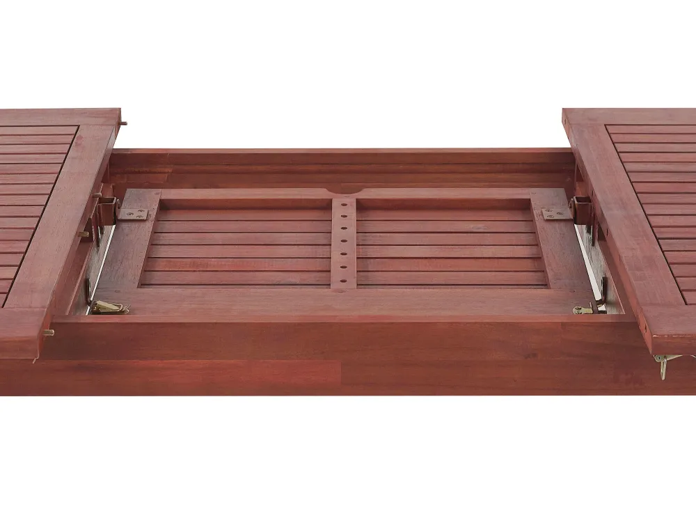 Flash Sale Beliani Ulkoruokailuryhma 6-Istuttava Akaasiapuinen Terrakotan Varisilla Pehmusteilla Toscana