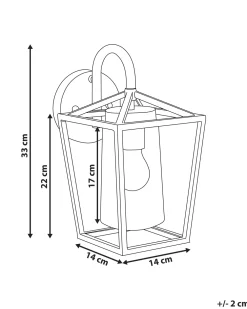 Flash Sale Beliani Ulkoseinavalaisin Rauta Kulta/Musta Ordie