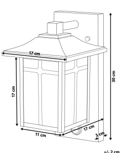 Valaisimet<Beliani Ulkoseinavalaisin Rauta Musta Teviot