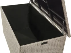 Shop Beliani UlkoSäilytyslaatikko Polyrottinki Ruskeanharmaa 770L Modena