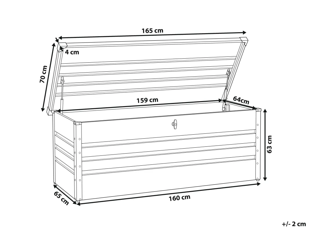 Flash Sale Beliani UlkoSäilytyslaatikko Teras Grafiitinharmaa 600L Cebrosa
