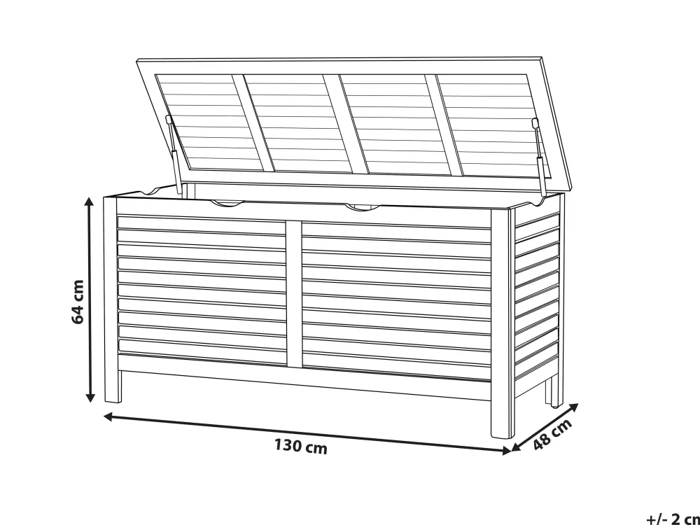 Cheap Beliani UlkoSäilytyslaatikko Tumma Akasiapuu 150L Riviera
