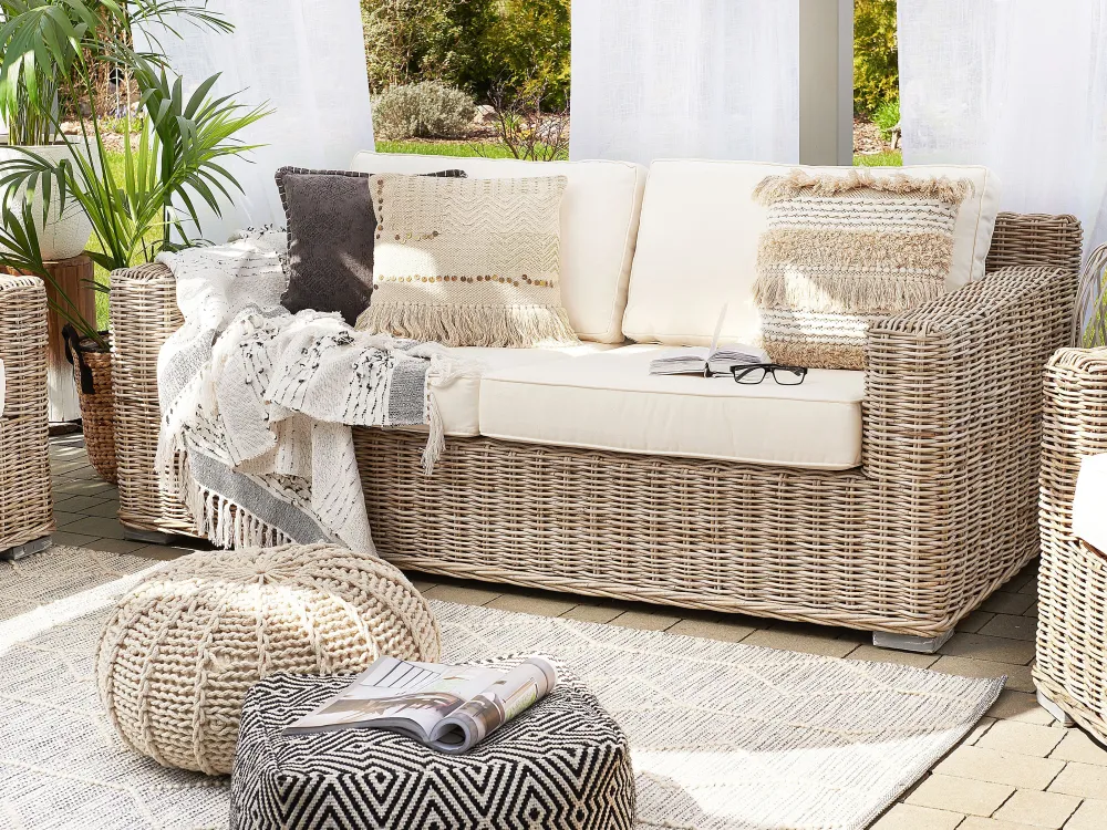 Cheap Beliani Ulkosohva Rottinkinen Vaalea Ardea