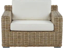 Ulkokalusteet<Beliani Ulkosohvasetti Rottinkinen Vaalea Ardea