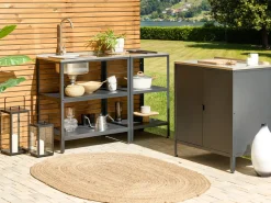 Store Beliani Ulkotiskiallas Teras 2 Hyllya Musta Vilama