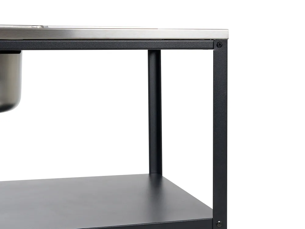 Store Beliani Ulkotiskiallas Teras 2 Hyllya Musta Vilama