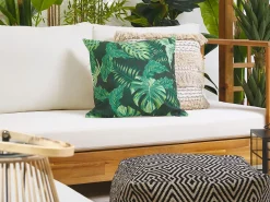 Tekstiilit<Beliani Ulkotyyny Kangas Tummanvihrea 45 X 45 Cm 2 Kpl Funo