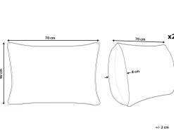 Tekstiilit<Beliani Ulkotyyny Keltainen/Valkoinen 40 X 70 Cm 2 Kpl Astakos