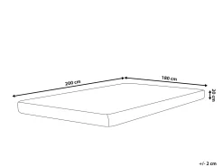 Patjat<Beliani Vaahtomuovipatja Keskikova 180 X 200 Cm Allure
