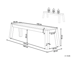 Ulkokalusteet<Beliani Vaalea Akaasiapuinen Puutarhapenkki 160 Cm Livorno