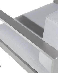 Ulkokalusteet<Beliani Vaaleanharmaa Alumiininen Puutarhatuoli Salerno