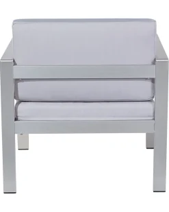 Ulkokalusteet<Beliani Vaaleanharmaa Alumiininen Puutarhatuoli Salerno