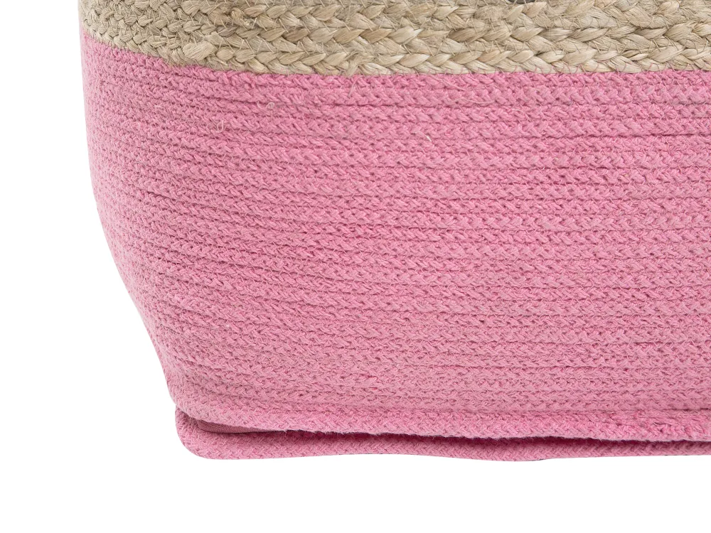 Lastenhuone<Beliani Vaaleanpunainen Juuttirahi 44 X 44 Cm Kirama