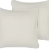 Sale Beliani Valkoinen Koristetyyny Setti 2 Kpl 45 X 45 Cm Heliotrope