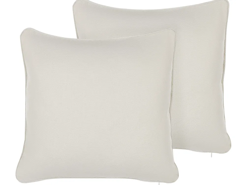 Sale Beliani Valkoinen Koristetyyny Setti 2 Kpl 45 X 45 Cm Heliotrope