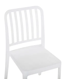 Ulkokalusteet<Beliani Valkoinen Puutarhatuoli 4 Kpl Sersale