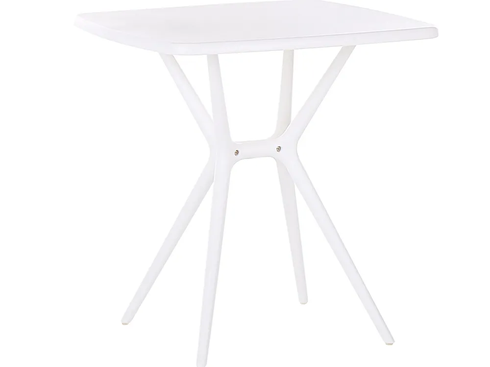 Cheap Beliani Valkosininen 4-Istuttava Ulkoruokailuryhma Sersale