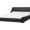 Sängyt<Beliani Vesisanky Keinonahka Musta 180 X 200 Cm Avignon