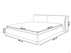 Sängyt<Beliani Vesisanky Nahka Kulta 160 X 200 Cm Paris
