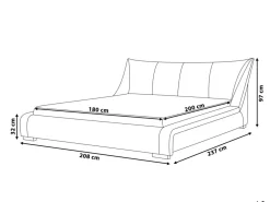 New Beliani Vesisanky Nahka Luonnonvalkoinen 180 X 200 Cm Nantes