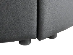 Sängyt<Beliani Vesisanky Nahka Pyorea Musta 180 X 200 Cm Laval