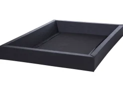 Sängyt<Beliani Vesisanky Nahka Pyorea Musta 180 X 200 Cm Laval