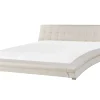 Sängyt<Beliani Vesisanky Nahka Valkoinen 180 X 200 Cm Lille