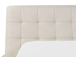 Sängyt<Beliani Vesisanky Nahka Valkoinen 180 X 200 Cm Lille