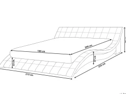 Best Beliani Vesisanky Nahka Valkoinen 180 X 200 Cm Vichy
