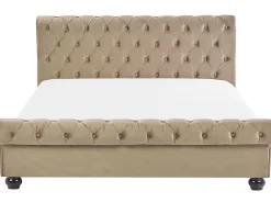 Store Beliani Vesisanky Sametti Beige 180 X 200 Cm Avallon