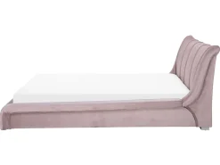 Clearance Beliani Vesisanky Sametti Vaaleanpunainen 160 X 200 Cm Nantes