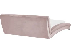 Sängyt<Beliani Vesisanky Sametti Vaaleanpunainen 160 X 200 Cm Lille