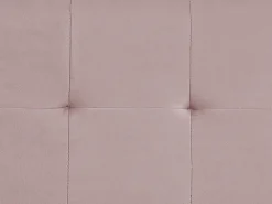 Sängyt<Beliani Vesisanky Sametti Vaaleanpunainen 160 X 200 Cm Lille