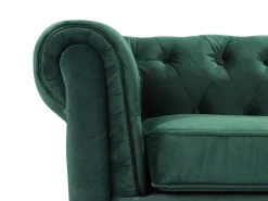 Discount Beliani Vihrea Samettiverhoiltu Sohvaryhma Chesterfield