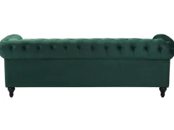 Discount Beliani Vihrea Samettiverhoiltu Sohvaryhma Chesterfield