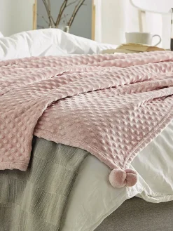 Tekstiilit<Beliani Viltti 200 X 220 Cm Vaaleanpunainen Samur