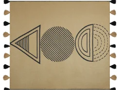 Best Beliani Viltti Akryyli Beige/Musta 130 X 170 Cm Thumki