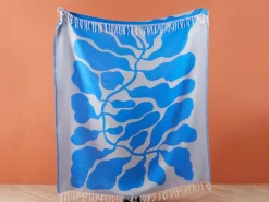 Sale Beliani Viltti Akryyli Valkoinen/Sininen 130 X 170 Cm Kihun