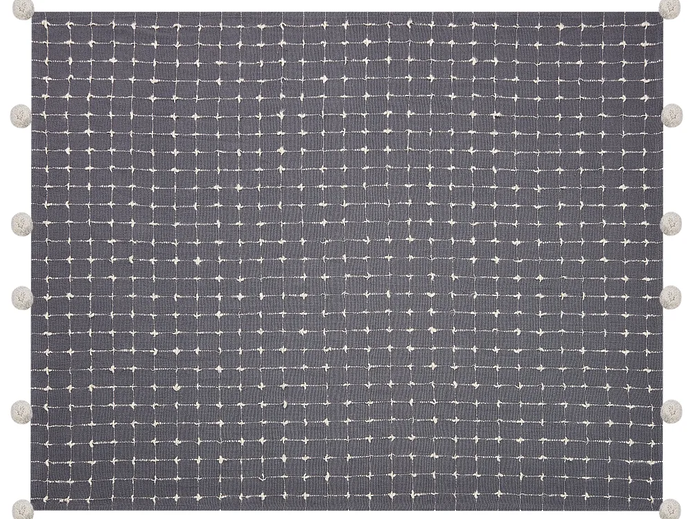 Cheap Beliani Viltti Puuvilla Harmaa 125 X 150 Cm Yasam