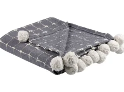 Cheap Beliani Viltti Puuvilla Harmaa 125 X 150 Cm Yasam