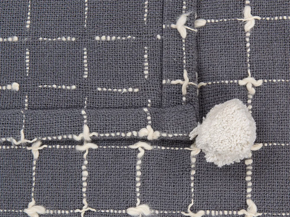 Cheap Beliani Viltti Puuvilla Harmaa 125 X 150 Cm Yasam