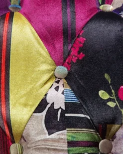 Nojatuolit<Beliani Violetti Kangasverhoiltu Nojatuoli Tilkkutakkikuviolla Chesterfield