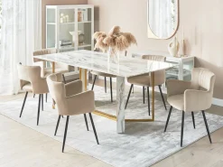 Säilytys<Beliani Vitriinikaappi Teras 2 Ovea 3 Hyllya Valkoinen Nash